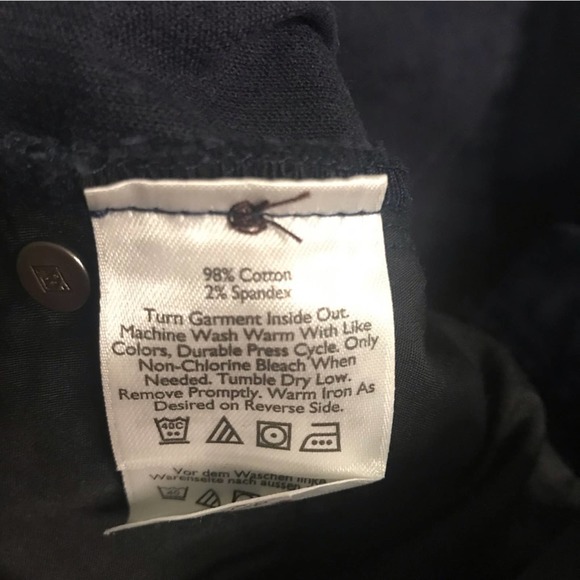 Eddie Bauer Slightly Curvy Slightly Flared Navy Corduroy Pants Size 2 - Picture 8 of 12